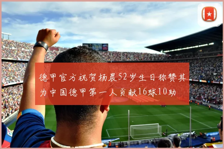 德甲官方祝贺杨晨52岁生日称赞其为中国德甲第一人贡献16球10助